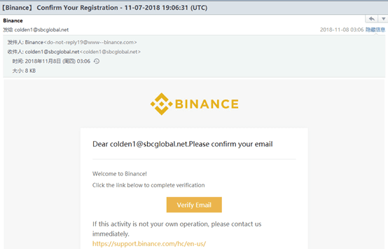 binance phishing email